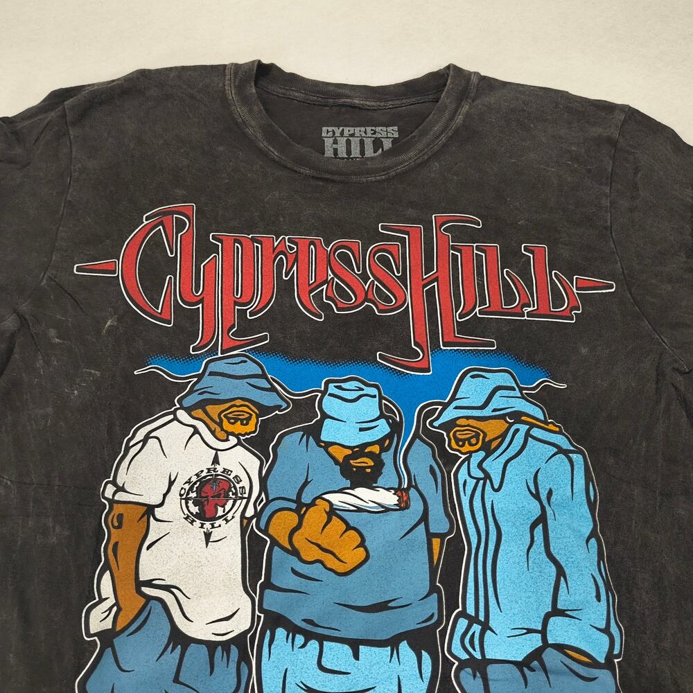 Cypress Hill Band Graphic Crew Neck Long Sleeve T Shirt Mens Size S Black AR0012